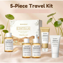 Load image into Gallery viewer, Centella Asiatica Travel Face Skin Care Kit: Serum,Cleansing Oil,Moisturizing Toner,Cleaner Foam,Soothing Cream,Skincare Set
