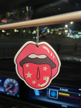 Load image into Gallery viewer, Perfume Bottle Pattern/Freesia Fresh Scent Five-Star Unisex Car Perfume and Non-Toxic Air Freshener |   Natural Essential Oils and Aromatherapy Scent Tablets (Noroili/Grapefruit/Cedar) |   Hanging Type and Dual-Purpose as a V
