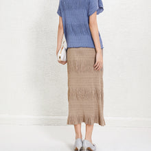 Load image into Gallery viewer, Flowy Pleated Chiffon Maxi Skirt
