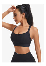 Load image into Gallery viewer, Women High Impact Sports Bra Criss Cross Back Padded Bra Workout Fitness Sports Yoga Bras Shockproof Sport Crop Top Vest
