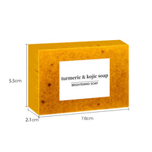 Load image into Gallery viewer, 100g Turmeric Hand Made Soap, Lemon Kojic Acid Soap, Shower and Facial Soap
