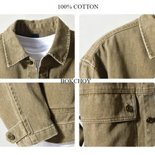 Load image into Gallery viewer, Vintage Cotton Cargo Shirt Jacket
