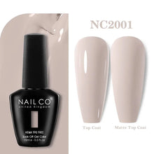 Load image into Gallery viewer, NAILCO 333 Colors Gel Nail Polish Semi Permanent Varnishes Nails Art Design Hybrid Soak Off Top Base Coat UV Gel Manicure 15ml
