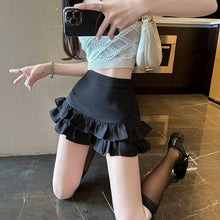 Load image into Gallery viewer, Casual Shorts Skirts for Women in Spring and Summer 2025 New Fashionable and Slim Hot Girls Ruffled A-line Skirt Skirt Pants
