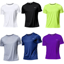 Load image into Gallery viewer, Men's Fitness Gym T Shirts 2020 Shirt Homme Running Men Designer Quick Dry T-Shirts Running Slim Fit Tops Tees Sport Muscle Tee
