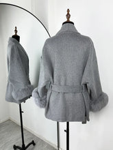 Load image into Gallery viewer, Fox Fur Woolen Coats Women's Short Coat Office Lady Removable Elegant Double-sided Wool Overcoat 2025 New Cardigan Jacket
