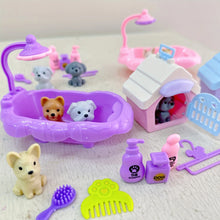 Load image into Gallery viewer, Cute Dog Pet Basket Family Toys Dog Doll Set Cage Toys Scene Playing Toys Christmas Decoration Thanksgiving Gifts color randomly
