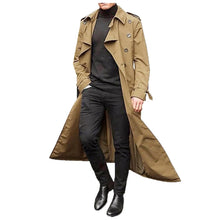 Load image into Gallery viewer, Men’s Luxury Full-Length Trench Coat – England Style Business Overcoat
