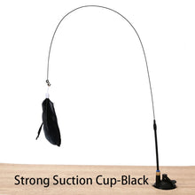 Load image into Gallery viewer, Interactive Cat Toy Handfree Cat Stick Kitten Playing Teaser Wand Toy Suction Cup Feather Wand Pet Supplies Simulation Feather
