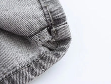 Load image into Gallery viewer, Slanted Placket Retro Wide Jeans
