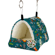Load image into Gallery viewer, 1pc Cute Print Bird Bed Mini Cage Rabbit Squirrel Mat Guinea Pig Nest Hamster House Small Animal Sleeping Bed Pet Hanging Cage
