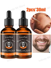 Load image into Gallery viewer, 2pcs Beard Care Oil For Men Natural Organic Beard Care Fast Shine Soften Beard Strengthens Mustaches Smooth Nourishing Beard Oil
