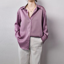 Load image into Gallery viewer, Elegant Korean Satin Office Shirt
