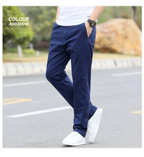 Load image into Gallery viewer, Men's High-Quality Chinos -Cotton Casual Trousers - Breathable Straight Pants (Sizes W28-w40)
