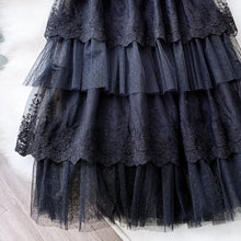 Load image into Gallery viewer, Women Skirts Cake-Style Skirt Spring Summer Fashion Lace Skirts Ladies High-Waisted Slimming Long Lace Skirt Elegant Tulle Skirt
