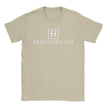 Load image into Gallery viewer, Men T-Shirts Dr Gregory House MD Vintage 100% Cotton Tees Short Sleeve Everybody Lies  T Shirts O Neck Clothes Adult
