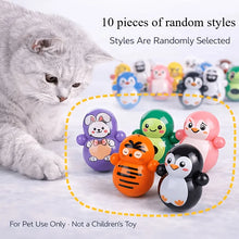 Load image into Gallery viewer, 10pcs Cat Rolling Toy for Indoor Use. Self-rolling Cat Toy. No Batteries Required. Random Designs. Lightweight Cat Puzzle Toy.
