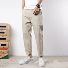 Load image into Gallery viewer, Korean Casual Elastic Cargo Pants
