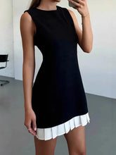 Load image into Gallery viewer, Elegant Sleeveless Pleated Mini Dress
