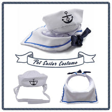 Load image into Gallery viewer, Funny Pet Cat Costumes Cat  Apparel Clothes For Halloween Christmas Cosplay Navy Sailor Costumes Jacket Cloak Dog Accessories
