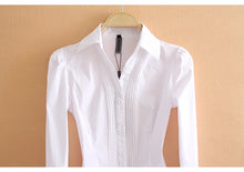 Load image into Gallery viewer, Elegant Pleated Office Bodysuit Blouse

