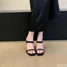 Load image into Gallery viewer, Ladies fashion high heel Summer outdoor new Slippers Fashion socialite open toed sandals Elegant Women's high-heel slipper Mujer
