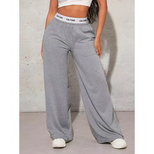 Load image into Gallery viewer, Women's Fashion Pants High Waist Webbing Loose Women's Wide Leg Pants Solid Colour Casual Female Pants Autumn Daily Wear
