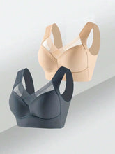 Load image into Gallery viewer, 2PCS Women Lace Sport Bras Plus Size Seamless Bra Bralette Backless Lady Brassiere Vest Female Gather Shock-Proof Wireless L-3XL
