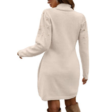Load image into Gallery viewer, Elegant High Neck Sweater Dress
