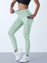 Load image into Gallery viewer, New High Waist Women's Leggings Stretch Yoga Pants Tights With Pockets Push Up Fitness Running Sportswear Solid Color Pants
