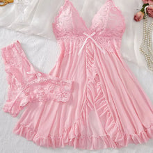 Load image into Gallery viewer, Suspender Suit Summer Ultra-thin Nightgown Lace Thong Sets Women's Sexy Pyjamas Lingerie Hot Night Dress Comfortable Sleepwear
