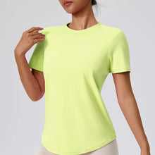 Load image into Gallery viewer, Yoga Classic T-shirt Women's Fitness Yoga Clothing Short Sleeve Round Neck Sports T-shirt
