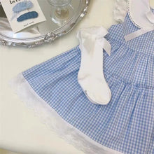 Load image into Gallery viewer, Blue Plaid Korean Girls Dress
