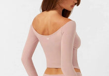 Load image into Gallery viewer, C-B Women's Yoga Set: Long-sleeved V-neck T-shirt &amp; High-waisted Cuffed Shorts &amp; Leggings, Suitable for Gym Workouts.
