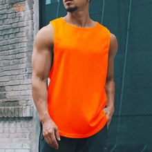 Load image into Gallery viewer, Men's Clothing Bodybuilding Gym T-shirts for Men Basketball Man Sleeveless Shirt T-shirt Vest Summer Clothes Tops Tees

