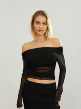 Load image into Gallery viewer, Off-Shoulder Mesh Top
