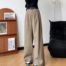 Load image into Gallery viewer, Women's Pants Autumn Winter Corduroy High Waist Wide Leg Pants for Women Casual Trousers Female Straight Pants Women Clothes New
