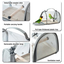 Load image into Gallery viewer, Portable Bird Travel Bag With Stand &amp; Removable Straps Breathable Design Suitable for Small Pets and Birds Parrots Hamsters
