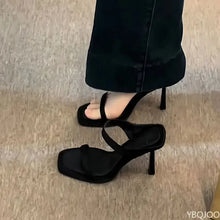 Load image into Gallery viewer, Ladies fashion high heel Summer outdoor new Slippers Fashion socialite open toed sandals Elegant Women's high-heel slipper Mujer
