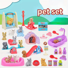 Load image into Gallery viewer, Cute Dog Pet Basket Family Toys Dog Doll Set Cage Toys Scene Playing Toys Christmas Decoration Thanksgiving Gifts color randomly
