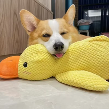 Load image into Gallery viewer, Dog sleeping with a dog hug duck toys to relieve boredom of little yellow duck pet interactive plush doll pet supplies
