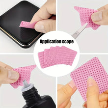 Load image into Gallery viewer, 50 Lint-Free Nail Wipes, Super Absorbent Nail Wipes for Removing Gel Polish, Eyelash Extensions, and Nail Preparation (White Pink)
