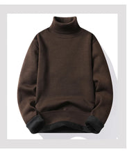Load image into Gallery viewer, Men's Fleece Thicker Sweater Turtleneck Warm Pullover High Quality Male Slim Knitted Wool Sweaters For Winter Plus Size 4XL
