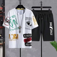 Load image into Gallery viewer, Suits for Men 2026 Summer Casual Joggers Tracksuit Casual Sweatpants Streetwear Anime Shorts Set Men's Sport Outfit T-shirts
