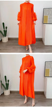 Load image into Gallery viewer, Women Elegant Evening Party Dresses 2025 Summer New Solid Colour Classic Long Sleeve Plate Flower Design Prom Dresses Female
