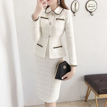 Load image into Gallery viewer, Elegant Tweed Collar Mini Dress
