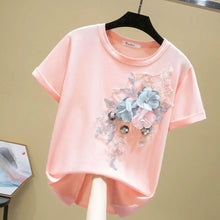 Load image into Gallery viewer, Summer Women T shirts Short Sleeve Basic Shirts Korean Style WOmen Tops Tees
