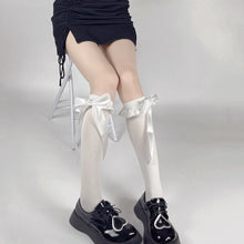 Load image into Gallery viewer, Lace Ribbon Knee High Socks
