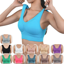 Load image into Gallery viewer, Women Breathable Sports Bra Absorb Sweat Shockproof Padded Gym Running Fitness Double Layer Seamless Yoga Sports Bras Underwear
