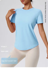 Load image into Gallery viewer, Yoga Classic T-shirt Women's Fitness Yoga Clothing Short Sleeve Round Neck Sports T-shirt
